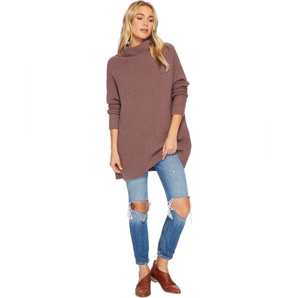 NWT Free People Ottoman Slouchy Sweater Tunic Nutmeg - Picture 6 of 14